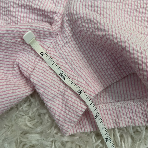 Crewcuts J.Crew Pink and White Bow Striped Shorts Size 7 - Picture 8 of 8